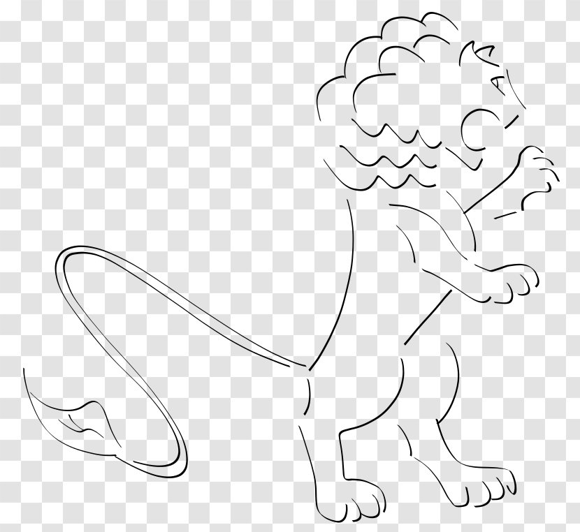 Cat Lion Drawing Predator - Frame Transparent PNG