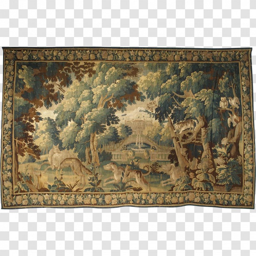 Tapestry Aubusson 17th Century Felletin 1600s - Verdure - Carpet Transparent PNG