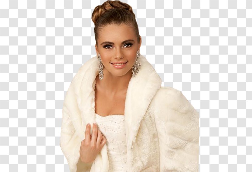 Fur Clothing Wedding Bride Шубка - Woman Transparent PNG