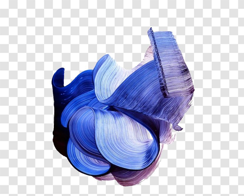Paintbrush Texture Blue - Painterliness - Brush Stroke Transparent PNG