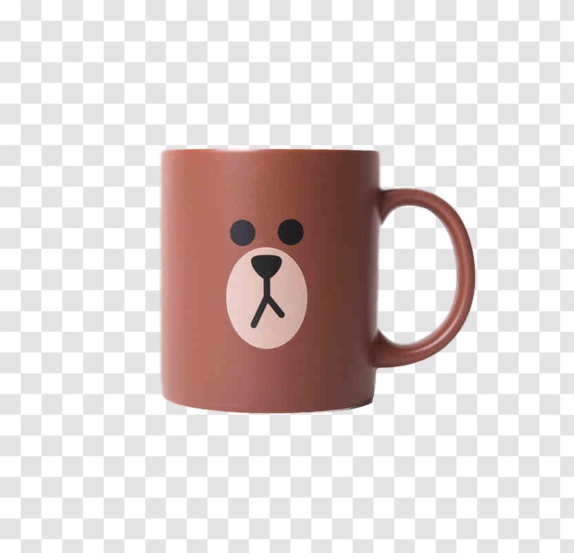 South Korea Mug Cup LINE Ceramic - Heart - Bear Transparent PNG