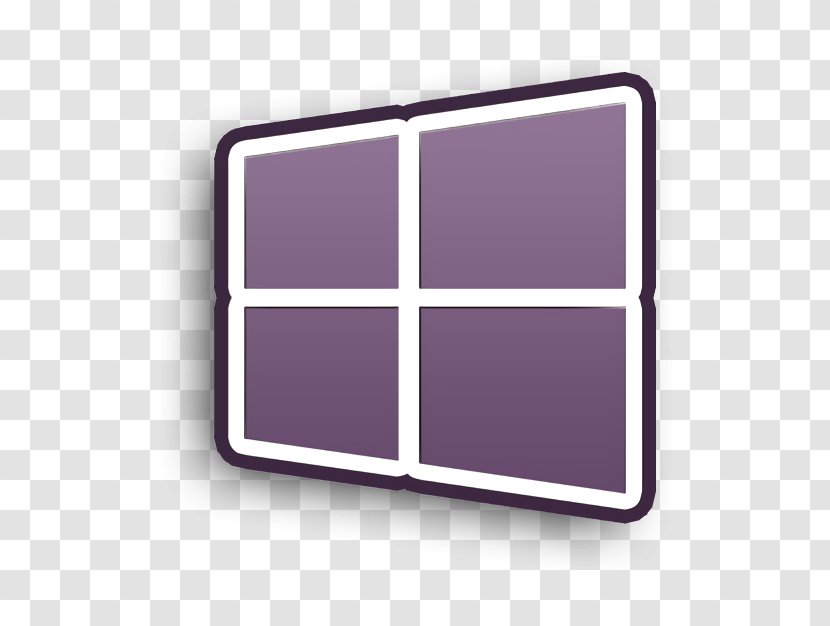 Windows Icon - Purple - Rectangle Material Property Transparent PNG