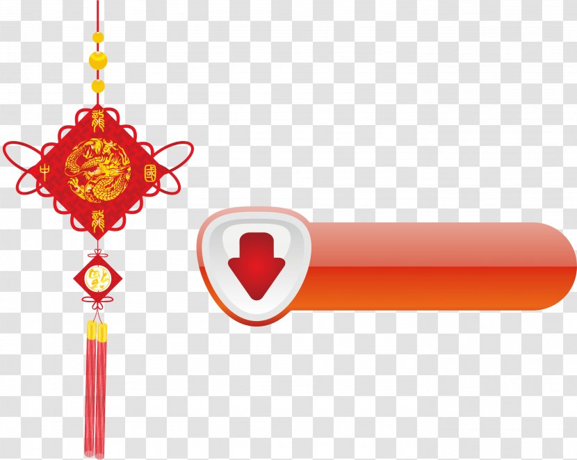 China Chinesischer Knoten Chinese New Year - Art - Cartoon Button Transparent PNG