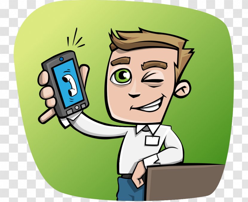 Finance Business Telephone Call Mobile Phone Margin - Money - Hand-painted Cartoon Take The Man With Short Hair Transparent PNG