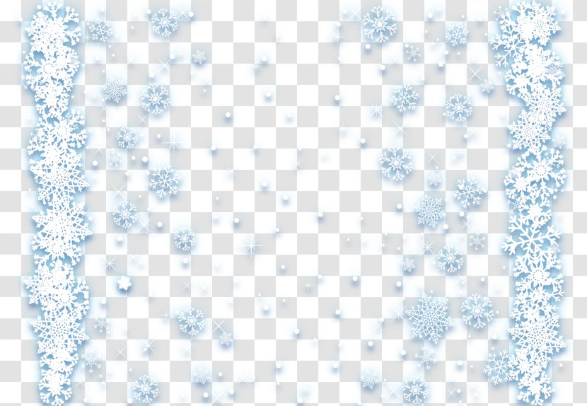 Blue Snowflake - Rectangle - Background Transparent PNG
