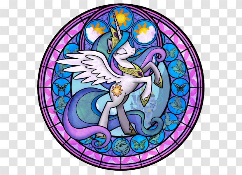 Stained Glass Window Twilight Sparkle - Material - Magic Kingdom Transparent PNG