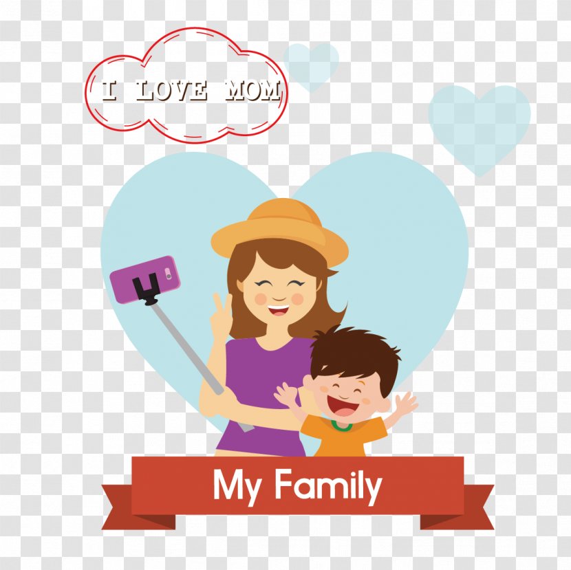 Mother Family Happiness Drawing - Woman - Vector And Child Transparent PNG
