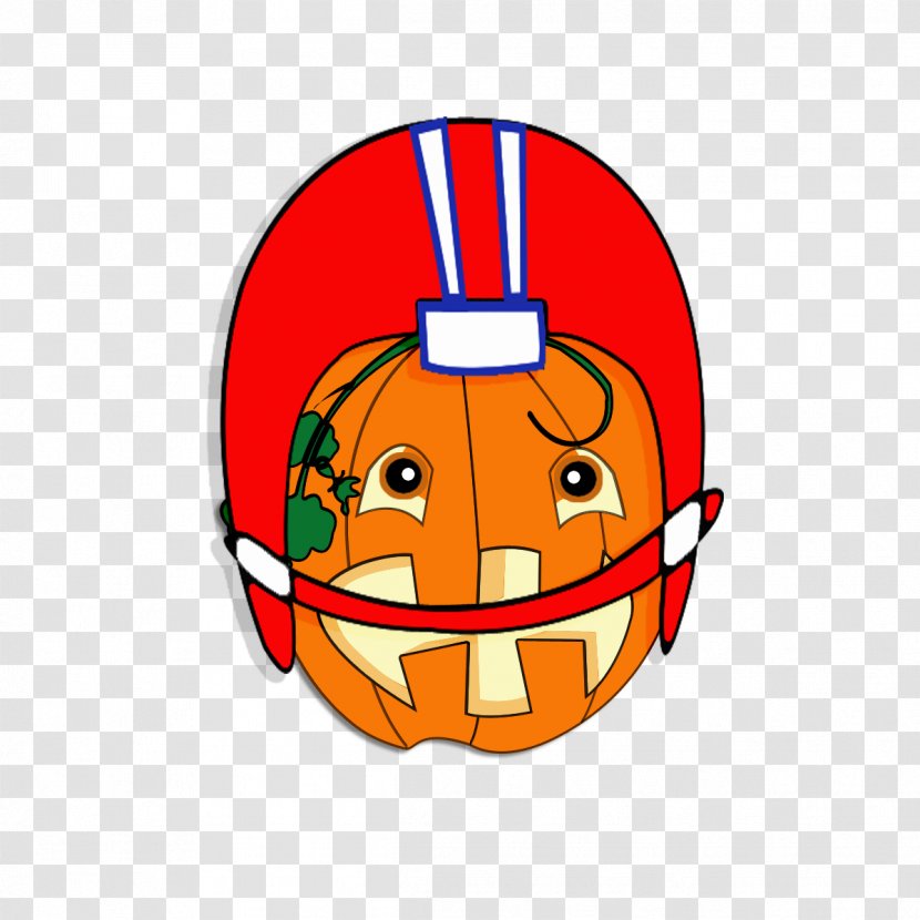 Pumpkin Jack-o'-lantern Clip Art - Football Player Transparent PNG