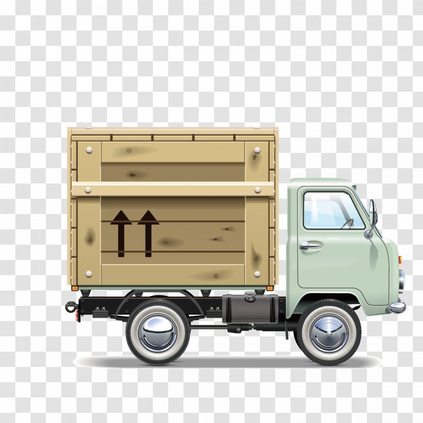 Cargo Logistics Transport Courier Truck - Mode Of - Vector Freight Container Transparent PNG