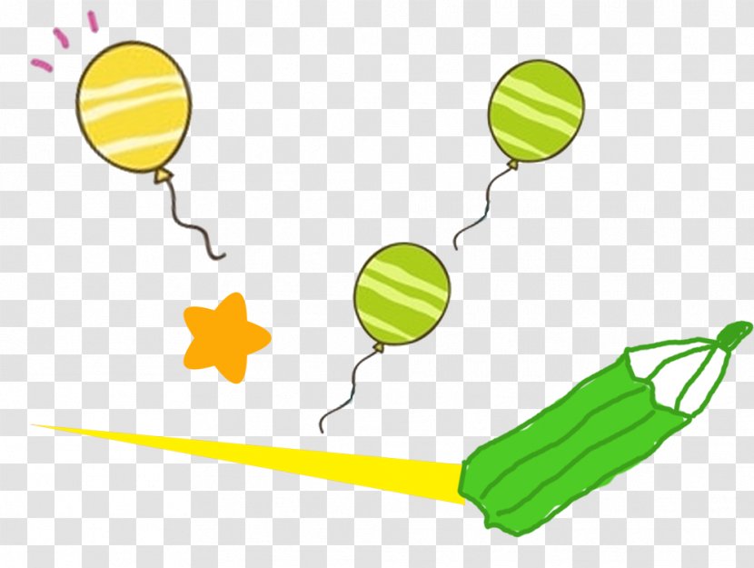 Balloon Designer Cartoon Clip Art - Yellow - Hand-painted Balloons Pencil Transparent PNG