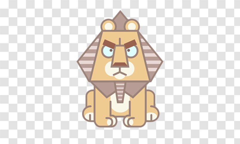 Lion Drawing Icon - Dance - Hand-drawn Cartoon Face Pyramid Transparent PNG