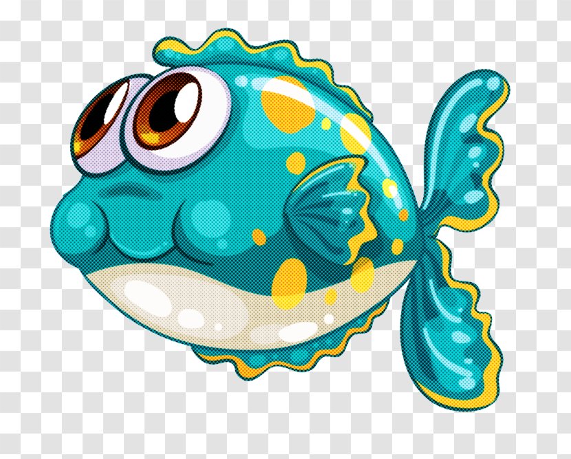 Fish Cartoon Turquoise Clip Art Aqua Transparent PNG
