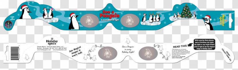 Party Holiday Glasses Eye - Watercolor Penguin Transparent PNG