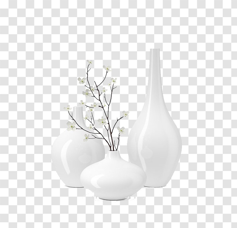 Vase White - Black And - Three Japanese Deadwood Vases Transparent PNG