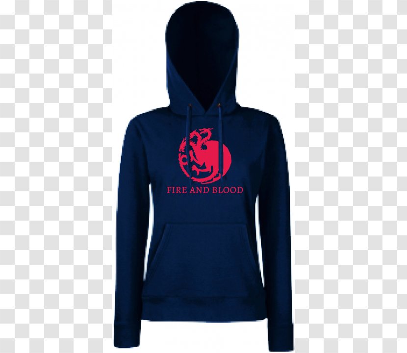 T-shirt Hoodie Bluza Fire And Blood Blue - Outerwear Transparent PNG