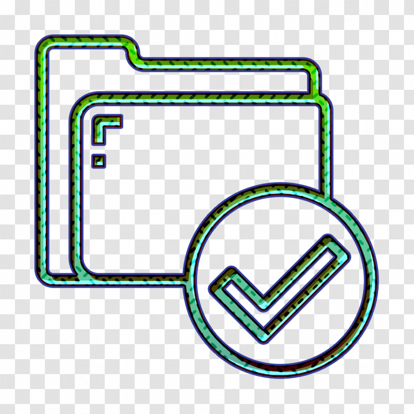 Folder And Document Icon Folder Icon Checkmark Icon Transparent PNG