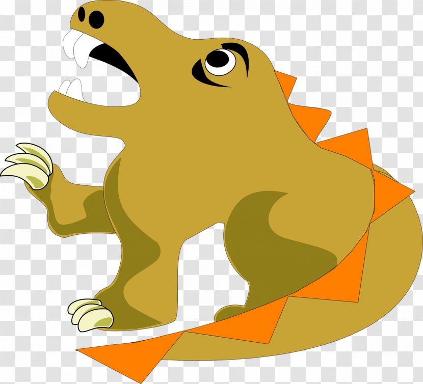 Dragon Cartoon Clip Art - Brown Dinosaur Transparent PNG