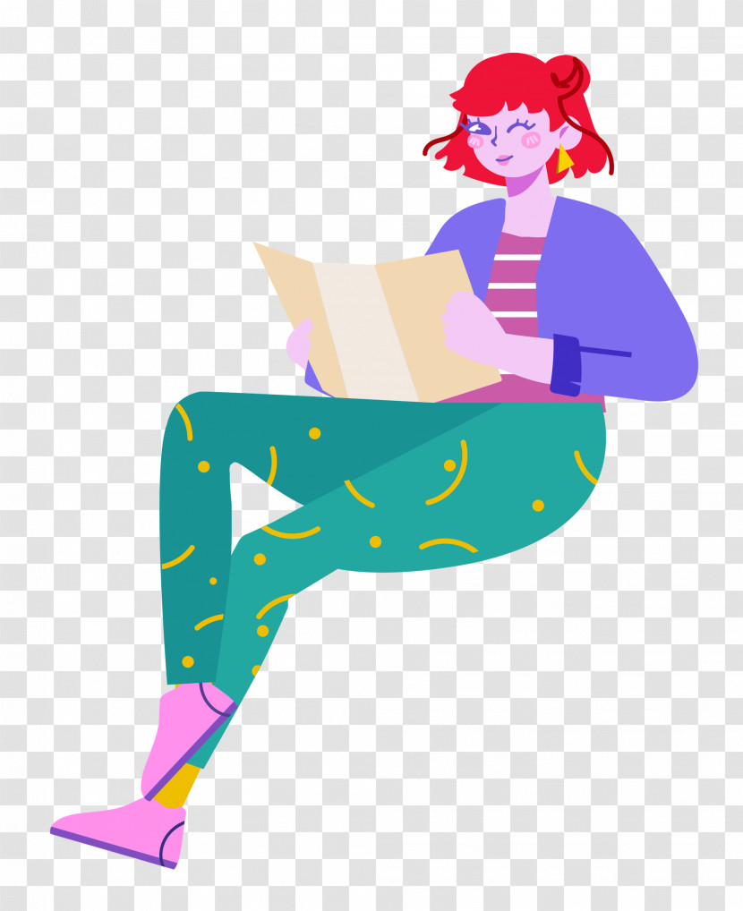 Sitting Girl Lady Transparent PNG