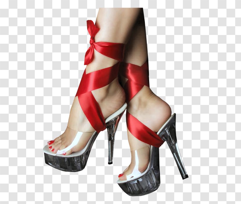 High-heeled Shoe Foot - Sandal Transparent PNG