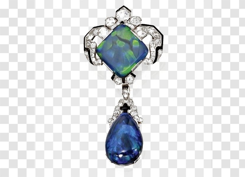 Sapphire Earring Pendant Necklace - Crystal Transparent PNG