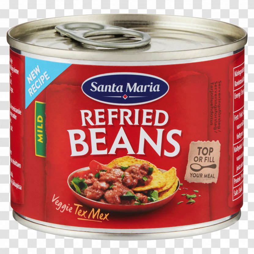 Refried Beans Taco Mexican Cuisine Vegetarian Slow Cookers - Tex Mex Transparent PNG