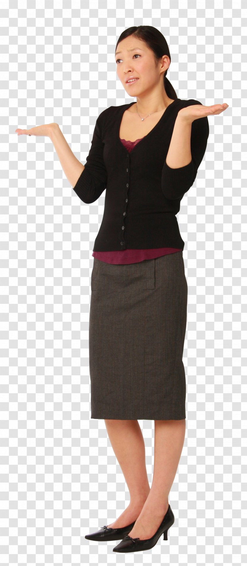 Woman Businessperson Dress Pencil Skirt - Silhouette - Confused Transparent PNG