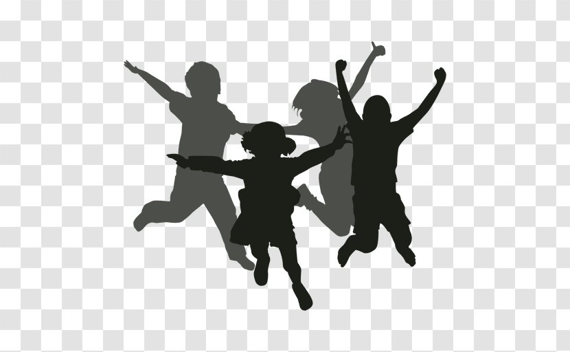 Silhouette Child - Jumping Transparent PNG