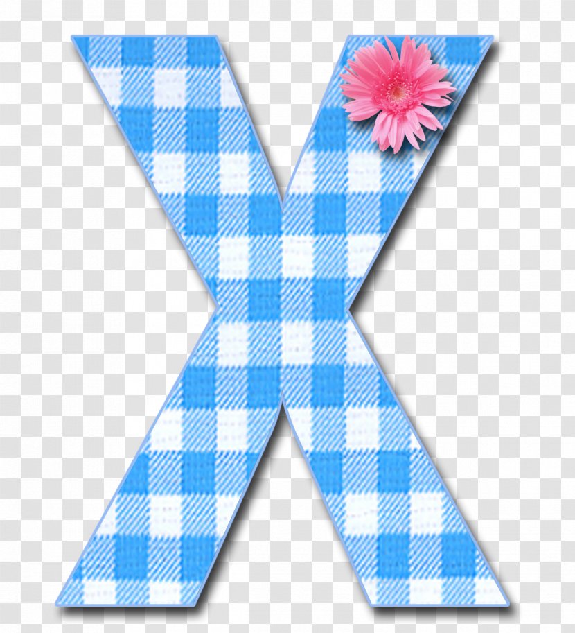 Alphabet Letter Gingham Cricut - Scrapbooking - Blue Transparent PNG