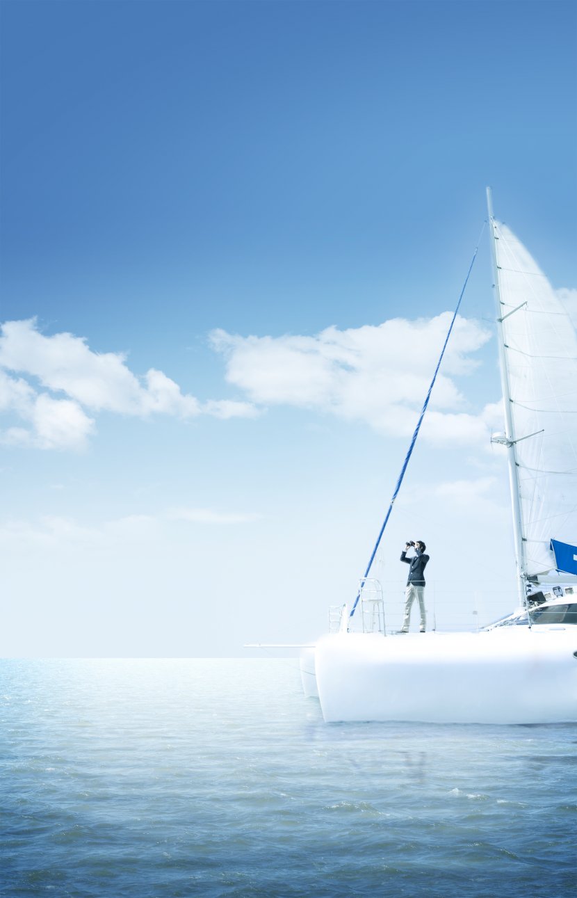 Sailing Ship Poster - Horizon - Blue Sky Sail Transparent PNG