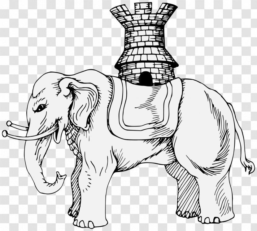 Line Art Drawing African Elephant Clip - Organism - Baby Transparent PNG