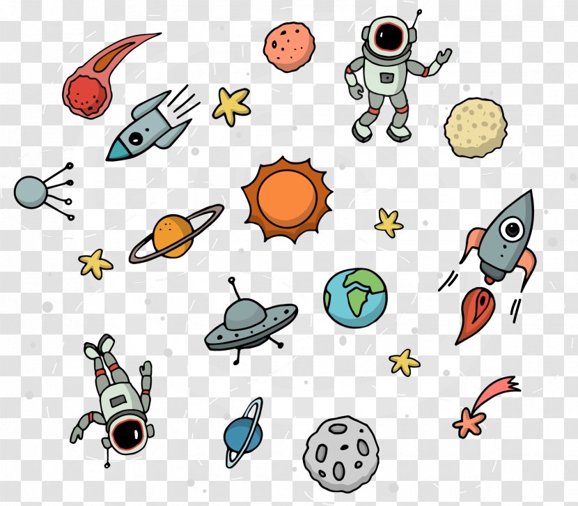 Outer Space Astronaut Illustration - Planet - Vector Station Transparent PNG