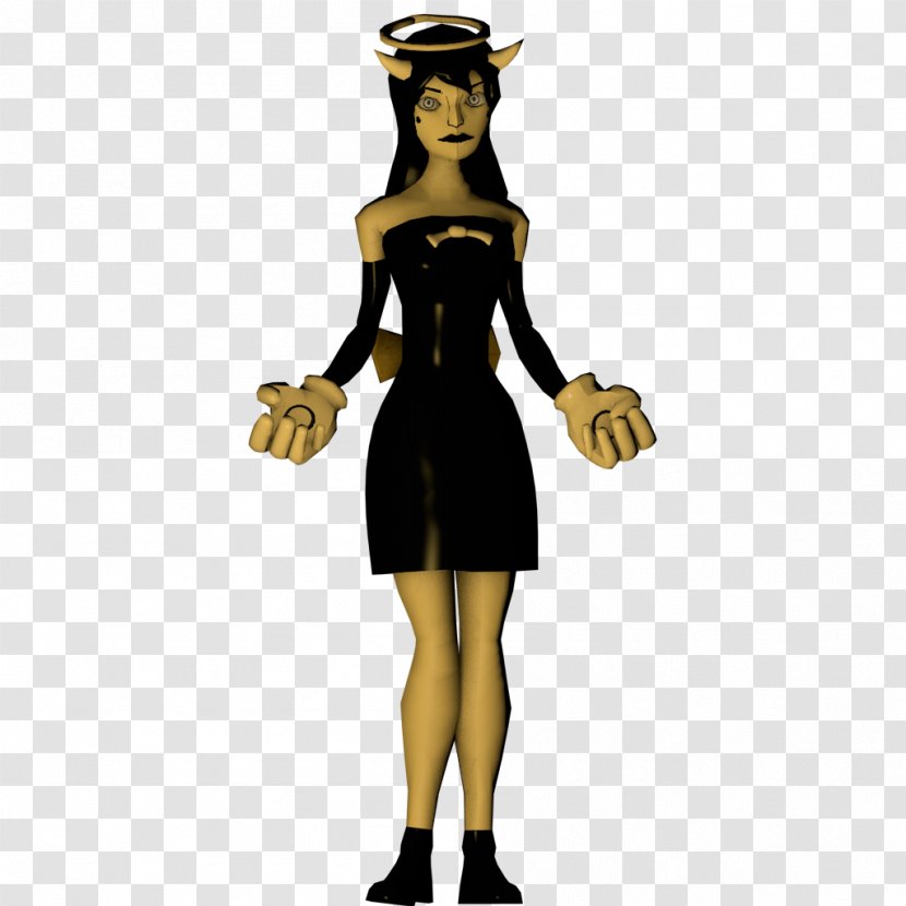 Bendy And The Ink Machine Angel Clothing Model - Figurine Transparent PNG