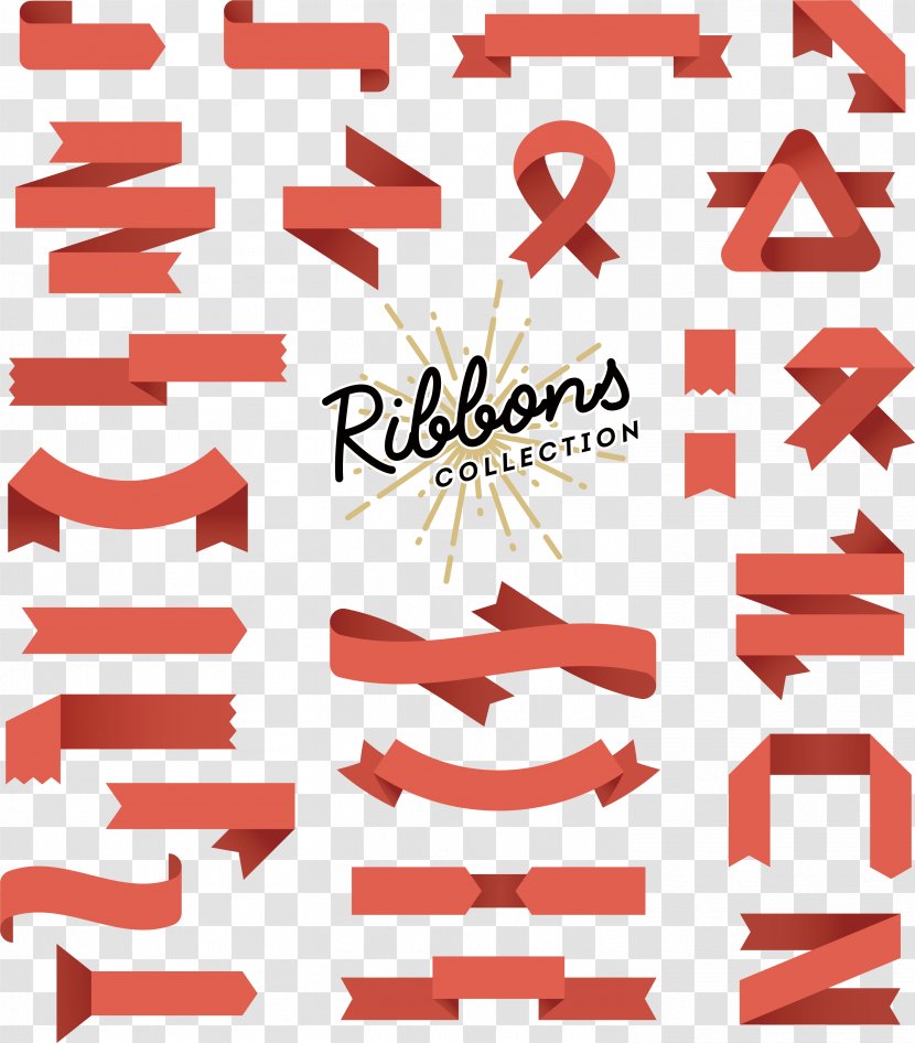 Banner Flat Design Illustration - Royalty Free - Fashion Vector Material Ribbon Tag Transparent PNG