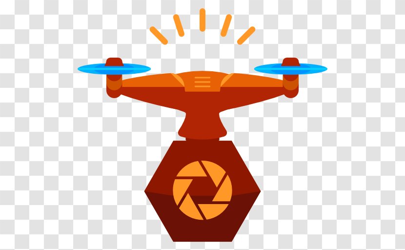 Aircraft Airplane Unmanned Aerial Vehicle Clip Art - Orange - Remote Control Transparent PNG