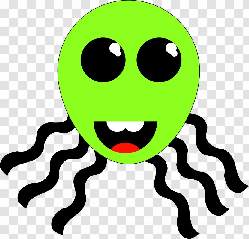 Smiley Emoticon Clip Art - Green - Octapus Transparent PNG
