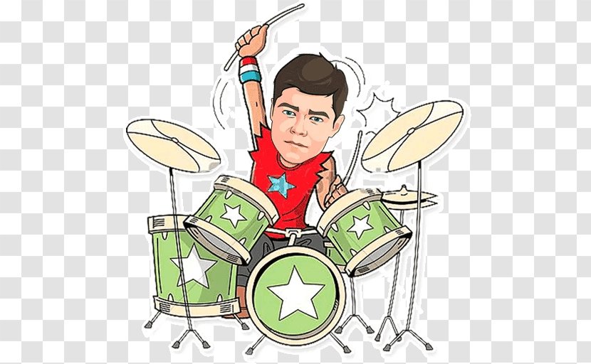 Drummer Cartoon Drums - Heart - Drum Transparent PNG