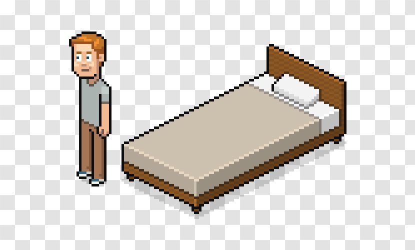 Furniture Bedroom Pixel Art - Bed Transparent PNG