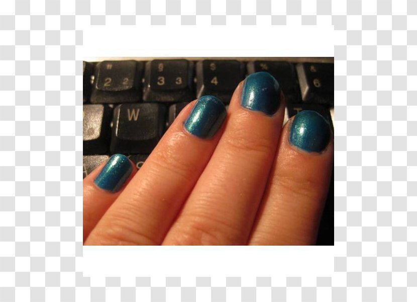 Nail Polish Manicure Teal Turquoise - Hand Transparent PNG