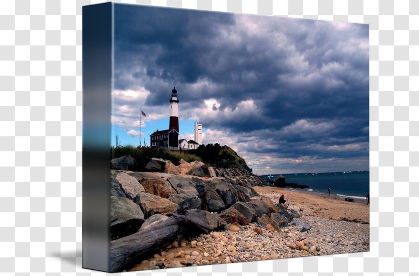 Montauk Point Light Lighthouse Gallery Wrap Sea Promontory - Art Transparent PNG