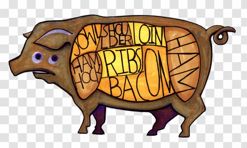 Pig Cattle Ox Clip Art - Fauna Transparent PNG