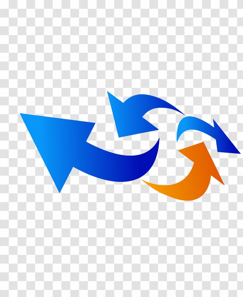 Vector Two Color Cycle Arrow Picture - Wing - Vexel Transparent PNG