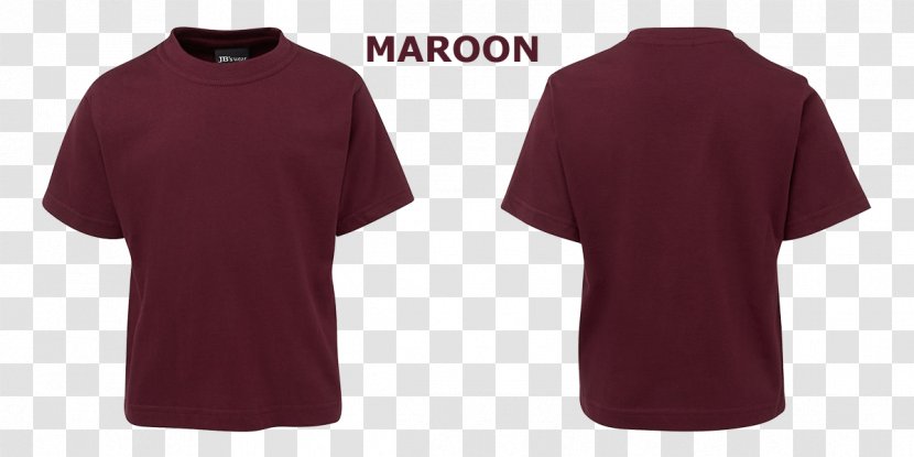 T-shirt Jersey Maroon Sleeve Printing - T Shirt Transparent PNG