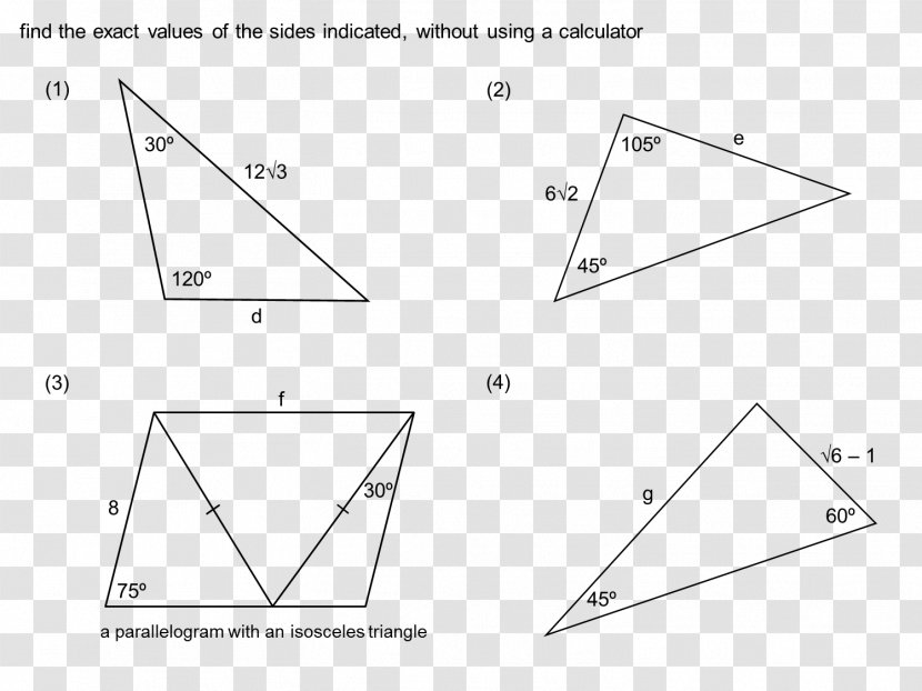 Triangle Mathematics Parallelogram Area - 19 Transparent PNG