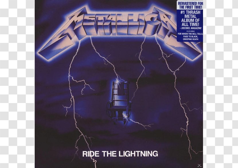Ride The Lightning Metallica Kill 'Em All Remaster Phonograph Record - Watercolor Transparent PNG
