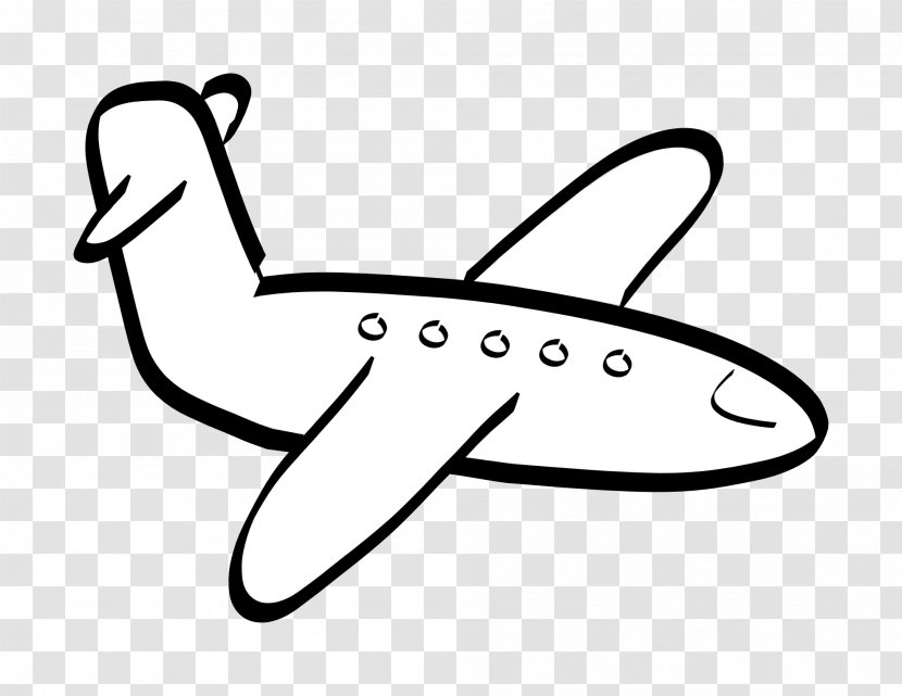 Airplane Black And White Drawing Clip Art - Rabbit Line Transparent PNG
