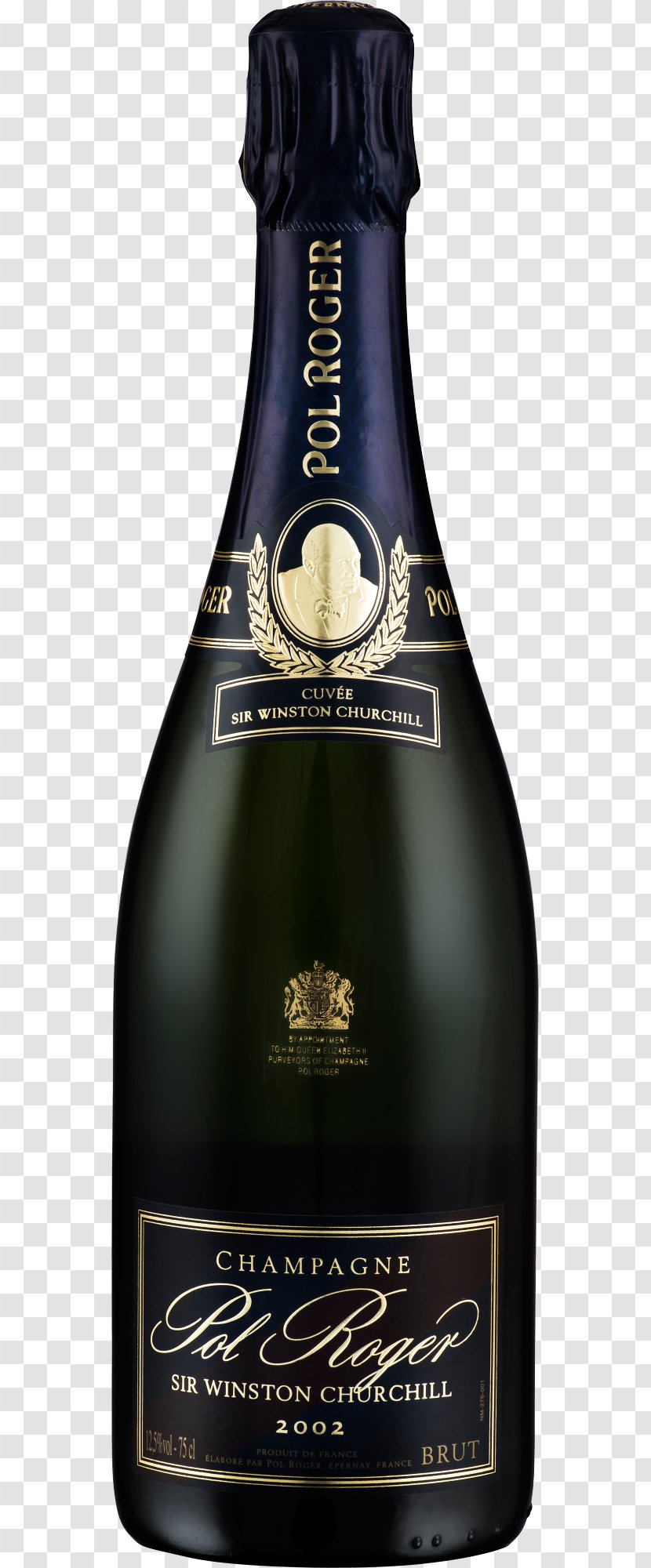Champagne Wine Pol Roger Liqueur Glass Bottle - Winston-churchill Transparent PNG