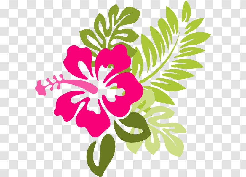 Hawaiian Flower Clip Art - Plant - Hibiscus Cartoon Transparent PNG