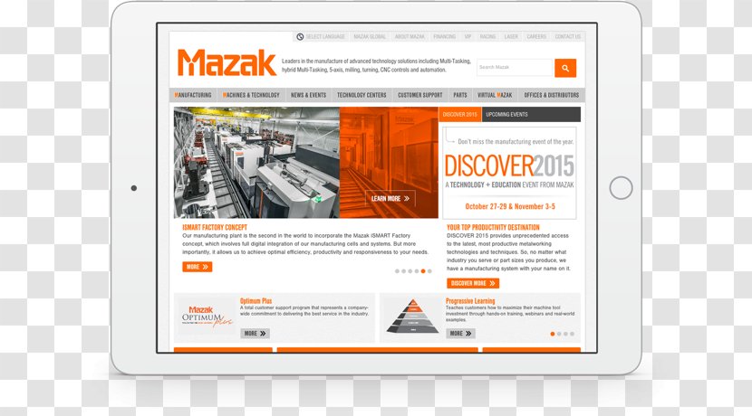 Product Web Page Yamazaki Mazak Corporation Design Logo - Marketing - User Experience Transparent PNG
