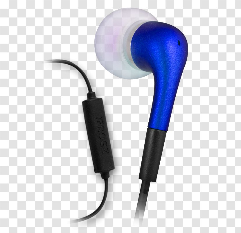 IFrogz Audio Luxe Headphones Blue Headphone Corded Microphone ZAGG IFROGZ EarPollution D33 - Cable Transparent PNG