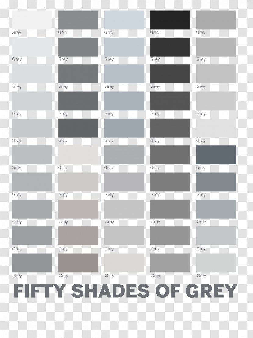 Shades Of Gray Tints And Color Chart Scheme Grey - Black White - Wedding Poster Design Transparent PNG